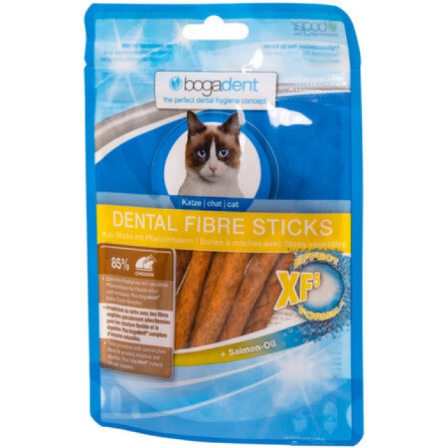 Bogadent dental fibre γευστικά ημίσκληρα sticks οδοντικής περιποίησης με κοτόπουλο για γάτες 50gr. Bogadent dental fibre γευστικά ημίσκληρα sticks οδοντικής περιποίησης με κοτόπουλο για γάτες 50gr.