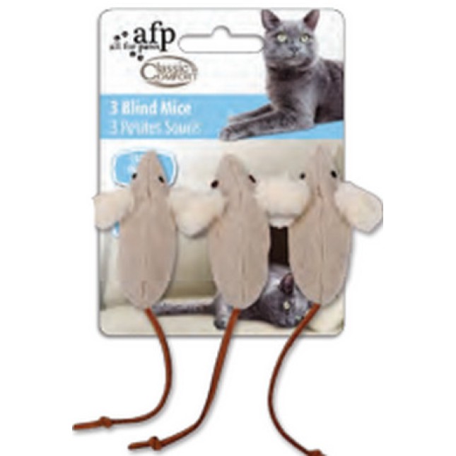 AFP παιχνίδι γάτας μαλακά ποντικάκια  που θα κάνουν την γατούλα σας να τα λατρέψει συσκευασία 3 τμχ