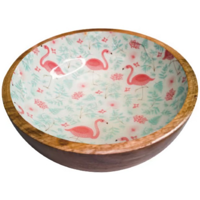 Croci Ξύλινο μπολ Decal Flamingo 830ml Croci Ξύλινο μπολ Decal Flamingo 830ml