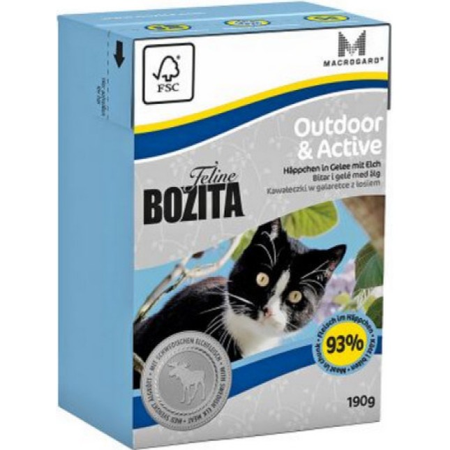 Bozita υγρή τροφή σε ζελέ για γάτες εξωτερικού χώρου χωρίς δημητριακά 190gr Bozita υγρή τροφή σε ζελέ για γάτες εξωτερικού χώρου χωρίς δημητριακά 190gr
