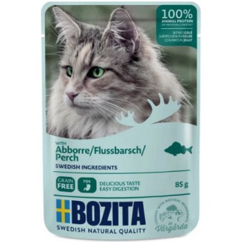 Bozita pouch τροφή χωρίς δημητριακά με κομμάτια πέρκας σε ζελέ κατάλληλη για όλες τις γάτες Bozita pouch τροφή χωρίς δημητριακά με κομμάτια πέρκας σε ζελέ κατάλληλη για όλες τις γάτες