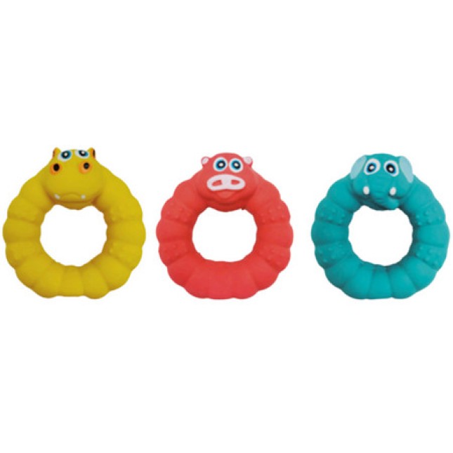 Croci Λάτεξ παιχνίδι Animals Ring με ήχο διάφορα σχέδια 9cm/1 τμχ Croci Λάτεξ παιχνίδι Animals Ring με ήχο διάφορα σχέδια 9cm/1 τμχ