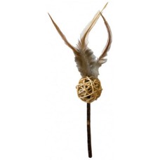 Croci Euphoria Ραβδί Silvervine με Μπάλα λιχουδιά και Φτερά 11cm Croci Euphoria Ραβδί Silvervine με Μπάλα λιχουδιά και Φτερά 11cm