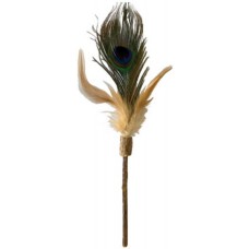 Croci Euphoria Ραβδί Silvervine με Φτερά Παγωνιού 12cm