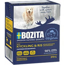 Bozita τροφή σκύλου big με κοτόπουλο & ρύζι σε ζελέ χωρίς δημητριακά tetra pack  370gr