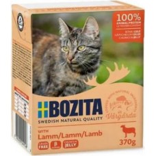 Bozita chunks υγρή τροφή σε ζελέ για γάτες χωρίς δημητριακά με αρνί για εξαιρετική γεύση
