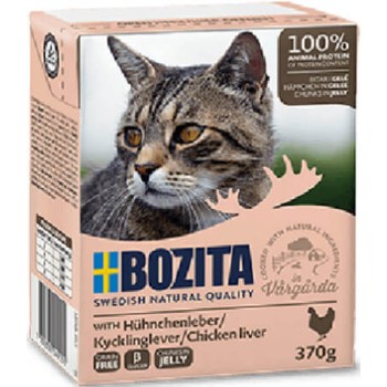 Bozita chunks υγρή τροφή σε ζελέ για γάτες χωρίς δημητριακά με συκώτι κοτόπουλο για εξαιρετική γεύση Bozita chunks υγρή τροφή σε ζελέ για γάτες χωρίς δημητριακά με συκώτι κοτόπουλο για εξαιρετική γεύση