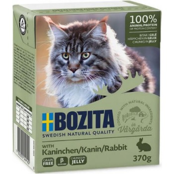 Bozita chunks υγρή τροφή σε ζελέ για γάτες χωρίς δημητριακά με κουνέλι για εξαιρετική γεύση Bozita chunks υγρή τροφή σε ζελέ για γάτες χωρίς δημητριακά με κουνέλι για εξαιρετική γεύση