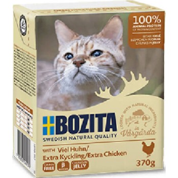 Bozita chunks υγρή τροφή σε ζελέ για γάτες χωρίς δημητριακά με κιμά κοτόπουλου για εξαιρετική γεύση Bozita chunks υγρή τροφή σε ζελέ για γάτες χωρίς δημητριακά με κιμά κοτόπουλου για εξαιρετική γεύση
