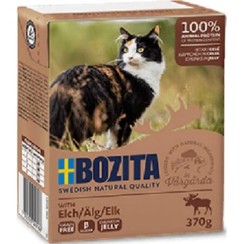 Bozita chunks υγρή τροφή σε ζελέ για γάτες χωρίς δημητριακά με ελάφι για εξαιρετική γεύση