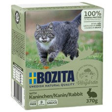 Bozita chunks υγρή τροφή σε σάλτσα για γάτες χωρίς δημητριακά με κουνέλι για εξαιρετική γεύση
