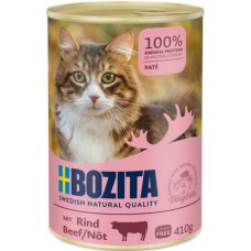 Bozita chunks πλήρης τροφή pate για ενήλικες γάτες και μικρά γατάκια με μοσχάρι
