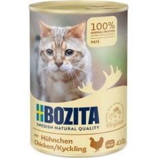 Bozita chunks πλήρης τροφή pate για ενήλικες γάτες και μικρά γατάκια με κοτόπουλο