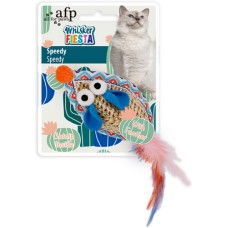 AFP παιχνίδι γάτας ψάθινο με φτερά σε σχήμα ποντικιού και με άρωμα που θα την τρελάνει