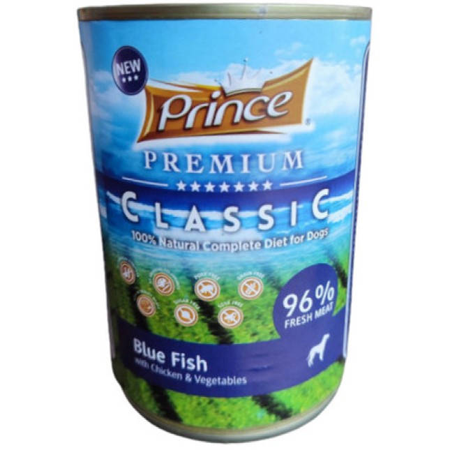 Prince Classic κονσέρβα μπλε ψάρια, με κοτόπουλο και λαχανικά χωρίς δημητριακά Prince Classic κονσέρβα μπλε ψάρια, με κοτόπουλο και λαχανικά χωρίς δημητριακά