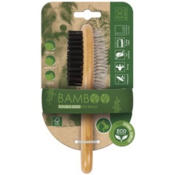M-pets Bamboo βούρτσα διπλής όψης 6 x 22 cm M-pets Bamboo βούρτσα διπλής όψης 6 x 22 cm