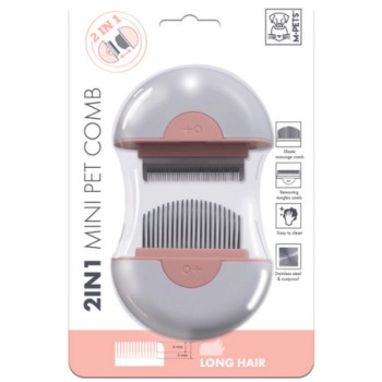 M-pets Ροζ Mini χτένα 2 σε 1 κατάλληλη για γάτα και σκύλο με μακρύ τρίχωμα M-pets Ροζ Mini χτένα 2 σε 1 κατάλληλη για γάτα και σκύλο με μακρύ τρίχωμα