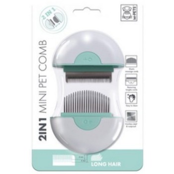 M-pets Πράσινη Mini χτένα 2 σε 1 κατάλληλη για γάτα και σκύλο με μακρύ τρίχωμα M-pets Πράσινη Mini χτένα 2 σε 1 κατάλληλη για γάτα και σκύλο με μακρύ τρίχωμα