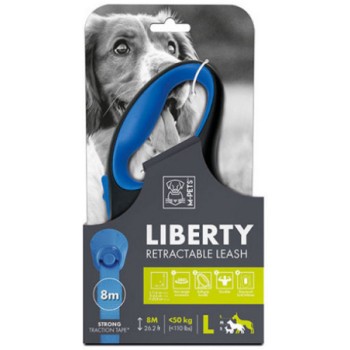 M-pets αυτόματος οδηγός Liberty μπλε L 11,6x4,4x20,8cm μήκους 8 μέτρων M-pets αυτόματος οδηγός Liberty μπλε L 11,6x4,4x20,8cm μήκους 8 μέτρων