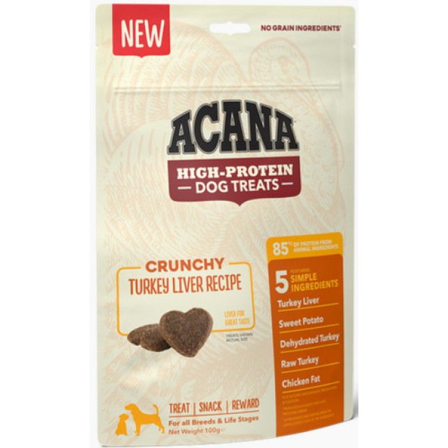 Champion petfoods Acana μπισκότα με υψηλή περιεκτικότητα σε πρωτεΐνες, τραγανό συκώτι γαλοπούλας Champion petfoods Acana μπισκότα με υψηλή περιεκτικότητα σε πρωτεΐνες, τραγανό συκώτι γαλοπούλας