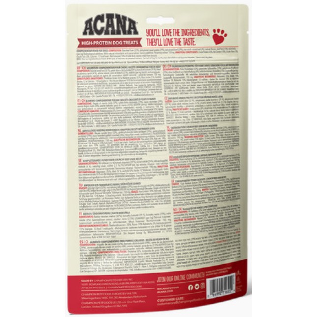 Champion petfoods Acana μπισκότα με υψηλή περιεκτικότητα σε πρωτεΐνες, τραγανό μοσχαρίσιο συκώτι Champion petfoods Acana μπισκότα με υψηλή περιεκτικότητα σε πρωτεΐνες, τραγανό μοσχαρίσιο συκώτι