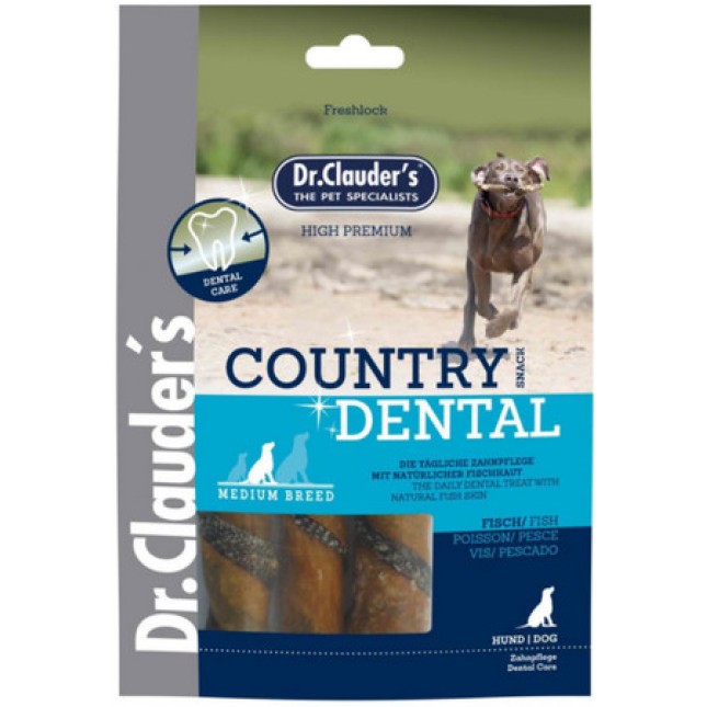 Dr Clauder's Country Dental Snack για σκυλιά μεσαίου μεγέθους με ψάρια 120g