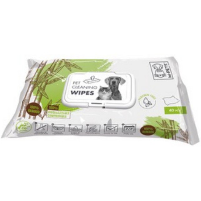 M-pets Μαντηλάκια καθαρισμού με άρωμα Bamboo 40τμχ M-pets Μαντηλάκια καθαρισμού με άρωμα Bamboo 40τμχ