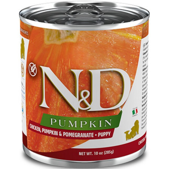 Farmina N&D pumpkin πλήρης υγρή τροφή για κουτάβια και εγκύους ή θηλάζουσες σκύλες με κοτόπουλο