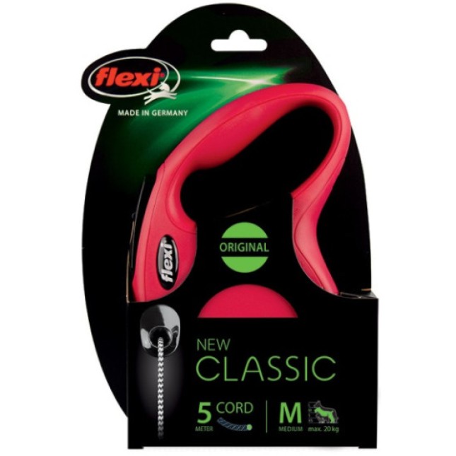 Flexi αυτόματος οδηγός New Classic Cord μήκους 5 μέτρα για σκυλιά από 12 ως 20 κιλά Flexi αυτόματος οδηγός New Classic Cord μήκους 5 μέτρα για σκυλιά από 12 ως 20 κιλά