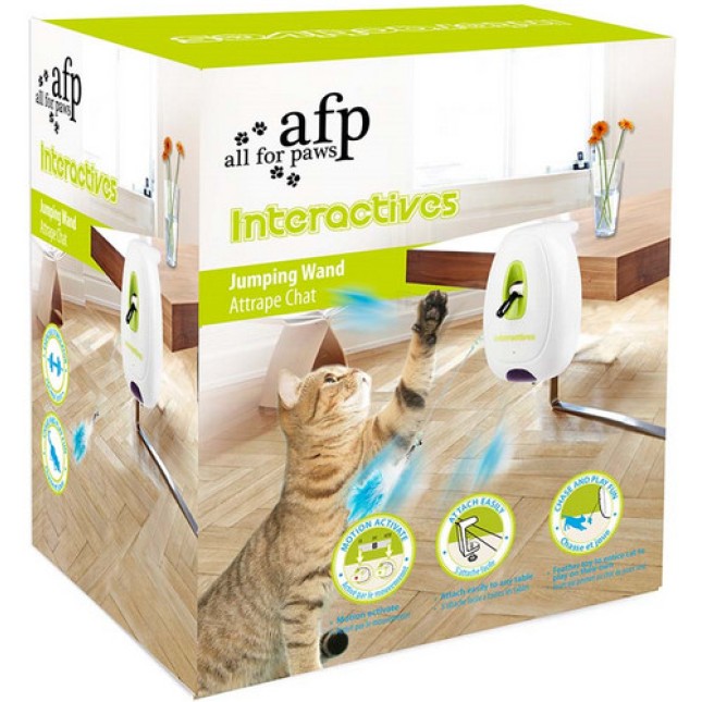 AFP παιχνίδι γάτας με αισθητήρα κίνησης που ενεργοποιεί το φτερό ώστε να παίξει μαζί του
