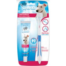 AFP οδοντόκρεμα & οδοντόβουρτσα σκύλου τριών πλευρών με  γεύση φυστικοβούτυρο 60γρ.