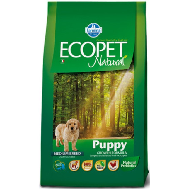 Farmina Ecopet natural για medium κουτάβια με κοτόπουλο 12+2kg Farmina Ecopet natural για medium κουτάβια με κοτόπουλο 12+2kg