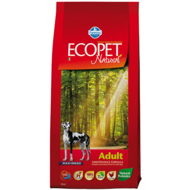 Farmina Ecopet natural πλήρης τροφή για μεγαλόσωμους ενήλικους σκύλους με κοτόπουλο & καλαμπόκι