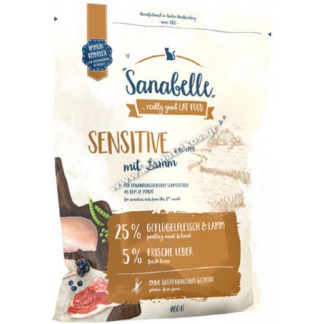 Bosch κροκέτα Cat sensitive Sanabelle αρνί 400g