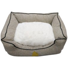 Princes Κρεβάτι γκρι με μαξιλάρι άσπρο 48x35x17cm