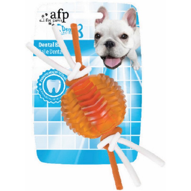 AFP παιχνίδι σκύλου οδοντικής φροντίδας σε σχήμα μπάλας και σε τρεις αποχρώσεις 1 τμχ.