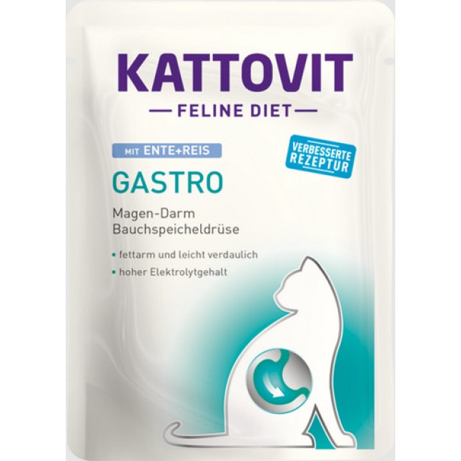 Finnern Kattovit διαιτητική τροφή για προβλήματα στο γαστρεντερικό και πάγκρεας με πάπια & ρύζι 85gr Finnern Kattovit διαιτητική τροφή για προβλήματα στο γαστρεντερικό και πάγκρεας με πάπια & ρύζι 85gr