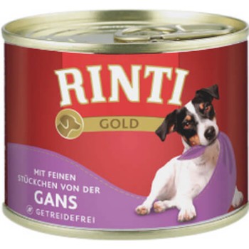 Finnern Rinti Gold πλήρης τροφή gourmet για επιλεκτικούς ή μικρόσωμους σκύλους με χήνα Finnern Rinti Gold πλήρης τροφή gourmet για επιλεκτικούς ή μικρόσωμους σκύλους με χήνα
