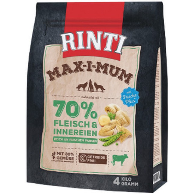 Finnern Rinti Max-i-mum τροφή σκύλου χωρίς σιτηρά πατσά 4kg Finnern Rinti Max-i-mum τροφή σκύλου χωρίς σιτηρά πατσά 4kg