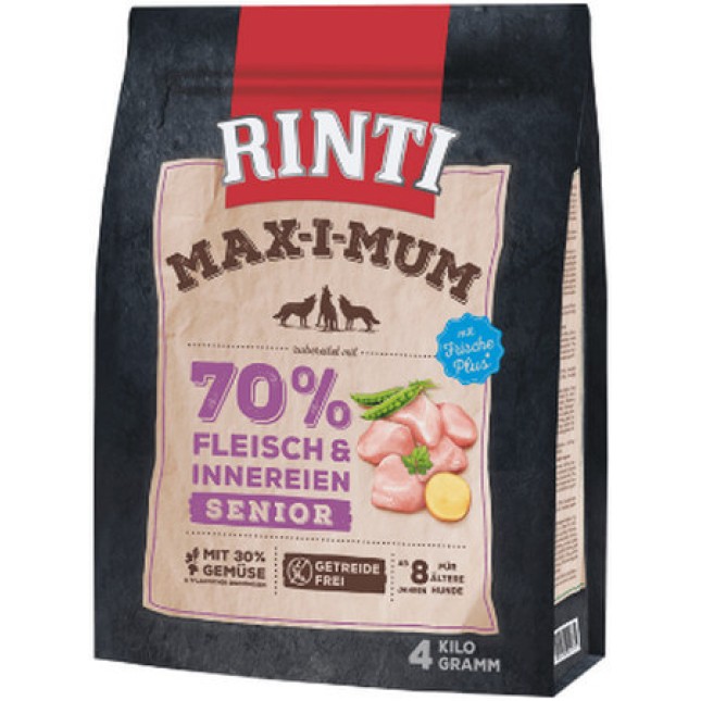Finnern Rinti Max-i-mum τροφή σκύλου Senior χωρίς σιτηρά κοτόπουλο 4kg Finnern Rinti Max-i-mum τροφή σκύλου Senior χωρίς σιτηρά κοτόπουλο 4kg