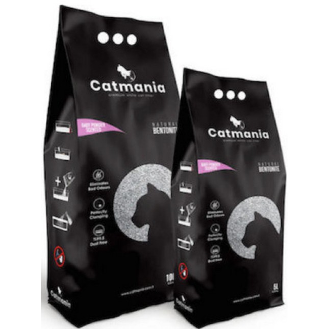 Catmania ʼμμος για μακρύτριχες γάτες, με άρωμα baby powder, κατάλληλη για όλες τις τουαλέτες Catmania ʼμμος για μακρύτριχες γάτες, με άρωμα baby powder, κατάλληλη για όλες τις τουαλέτες