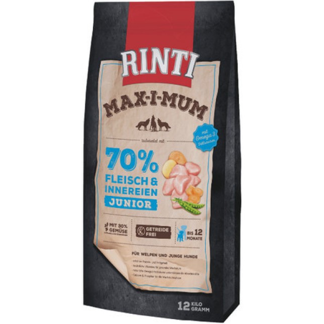 Finnern Rinti Max-i-mum τροφή σκύλου Junior grain free κοτόπουλο 12kg Finnern Rinti Max-i-mum τροφή σκύλου Junior grain free κοτόπουλο 12kg