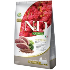 Farmina N&D Πλήρης τροφή για ενήλικα στειρωμένα μικρόσωμα σκυλιά με πάπια και κινόα