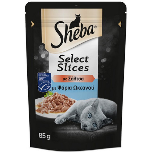 Sheba Φακελάκι τόνος (ψάρια ωκεανού) σε σάλτσα 85g Sheba Φακελάκι τόνος (ψάρια ωκεανού) σε σάλτσα 85g