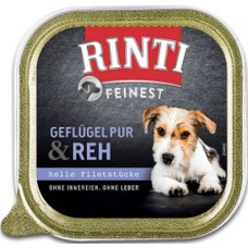 Finnern Rinti feinest πλήρης τροφή σκύλου χωρίς σιτηρά με καθαρό κρέας πουλερικών & ελαφιού 150gr