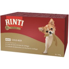 Finnern Rinti Gold πλήρης τροφή για ενήλικους σκύλους μικρόσωμων φυλών μεγάλη συσκευασία 8x100gr