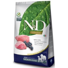 Farmina N&D Πλήρης τροφή για ενήλικους σκύλους μεσαίων και μεγαλόσωμων φυλών με αρνί και μύρτιλο