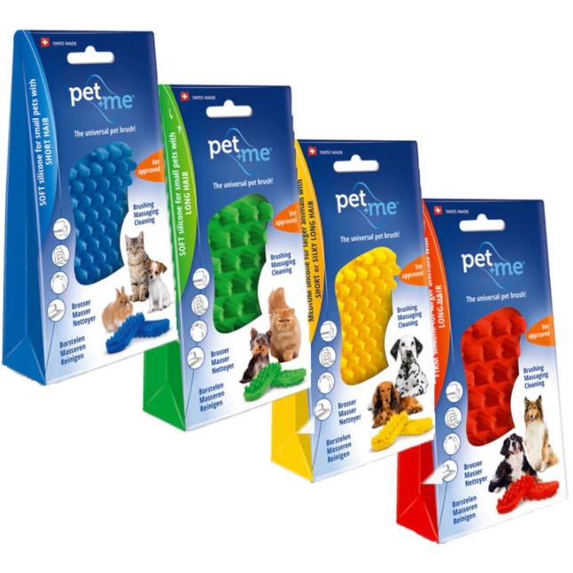Pet & me Bούρτσες grooming από μαλακή ιατρική σιλικόνη Ελβετικής κατασκευής Pet & me Bούρτσες grooming από μαλακή ιατρική σιλικόνη Ελβετικής κατασκευής