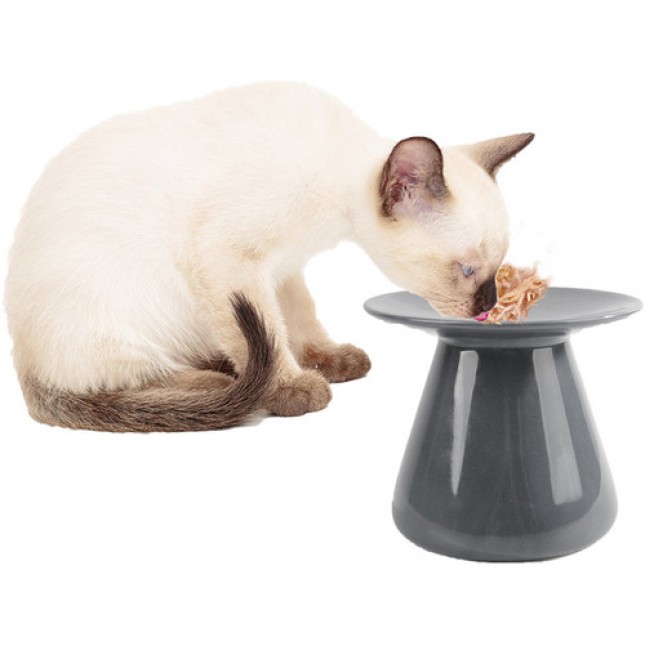 AFP υπερυψωμένο κεραμικό μπολ για υγρή τροφή κατάλληλο για γάτες ή μικρόσωμους σκύλους