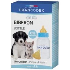 Francodex Μπιμπερό για κουτάβια και γατάκια των 120ml